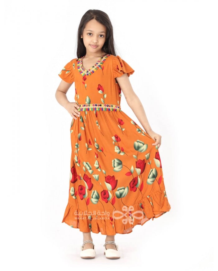 cotton floral kids jalabia