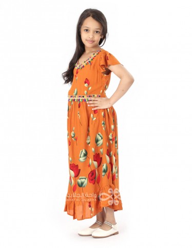 cotton floral kids jalabia