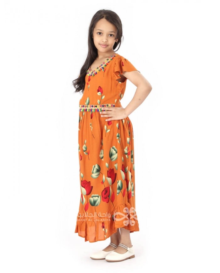 cotton floral kids jalabia