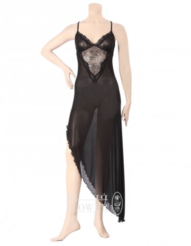 long lingerie dress