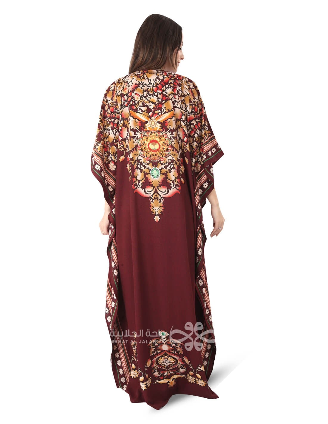 floral butterfly-cut jalabiya