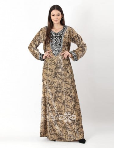 embroidered amaranth jalabiya