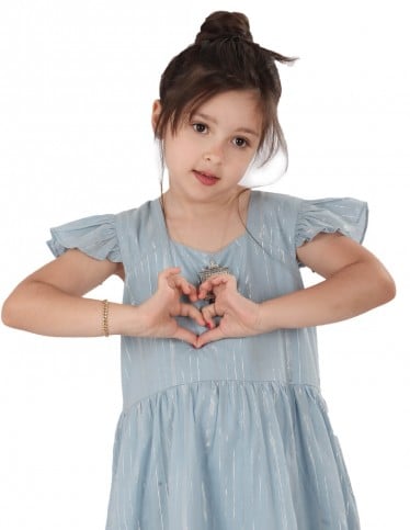 half sleeve embroidered kids jalabiya