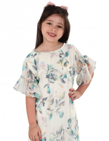 floral chiffon jalabiya