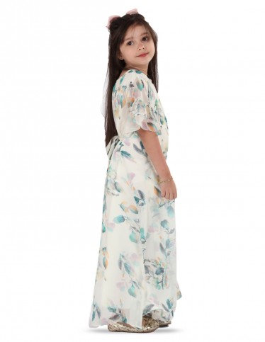 floral chiffon jalabiya