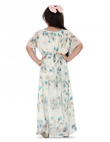 floral chiffon jalabiya