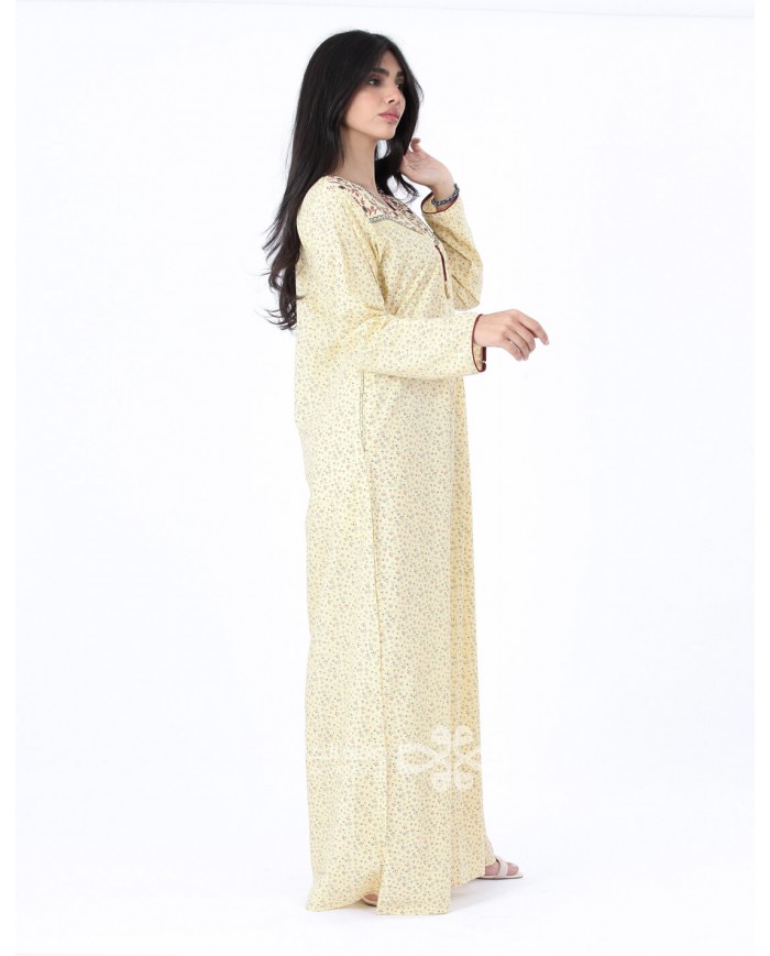 light yellow sleeping dress