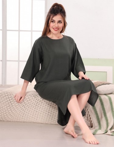 cut sleeve homewear dress