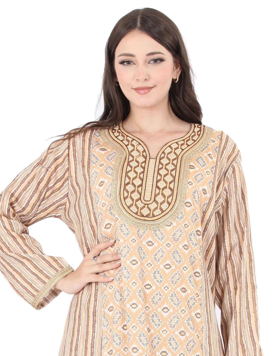 lite embroidered jalabiya