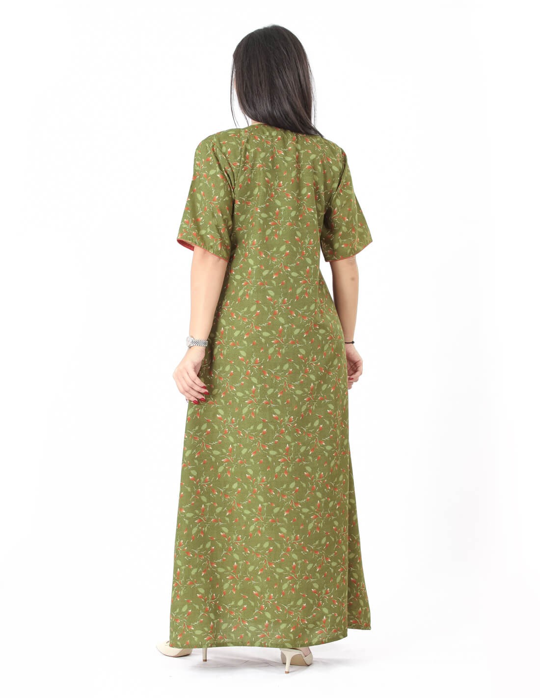 floral half sleeve jalabiya