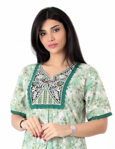 embroidered half sleeve jalabiya