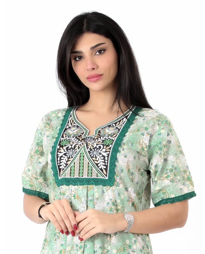 embroidered half sleeve jalabiya