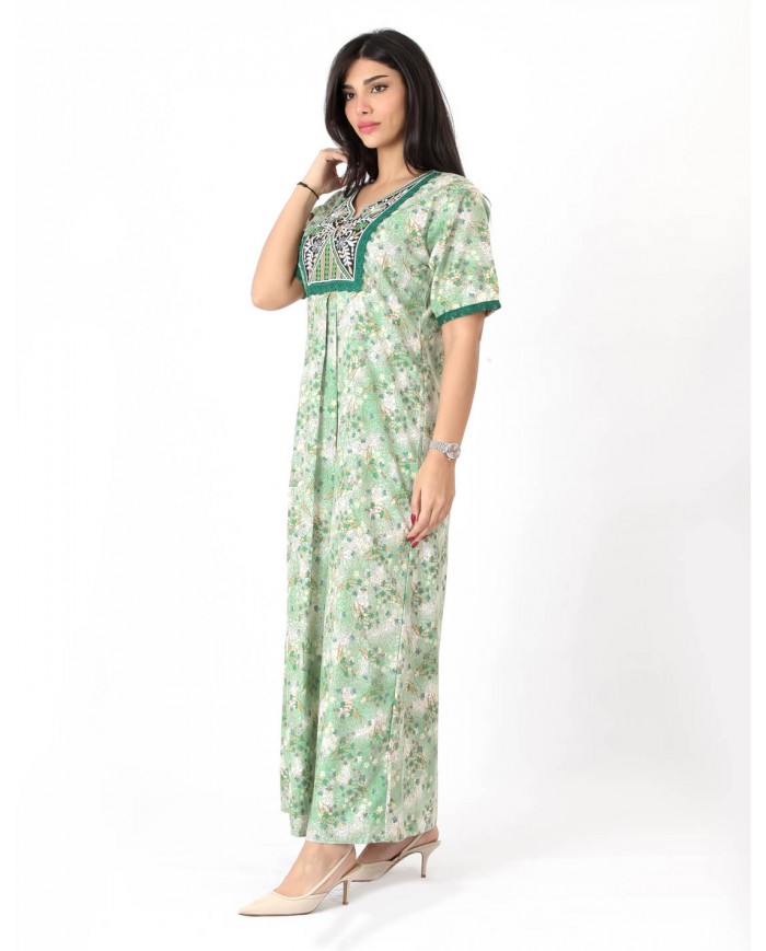embroidered half sleeve jalabiya