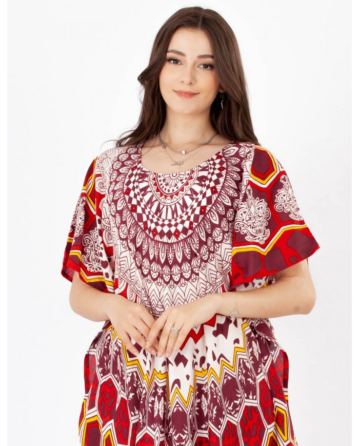 short homewear jalabiya half sleeve