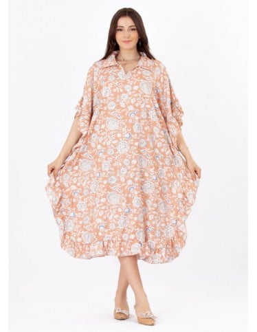 short floral homewear jalabiya