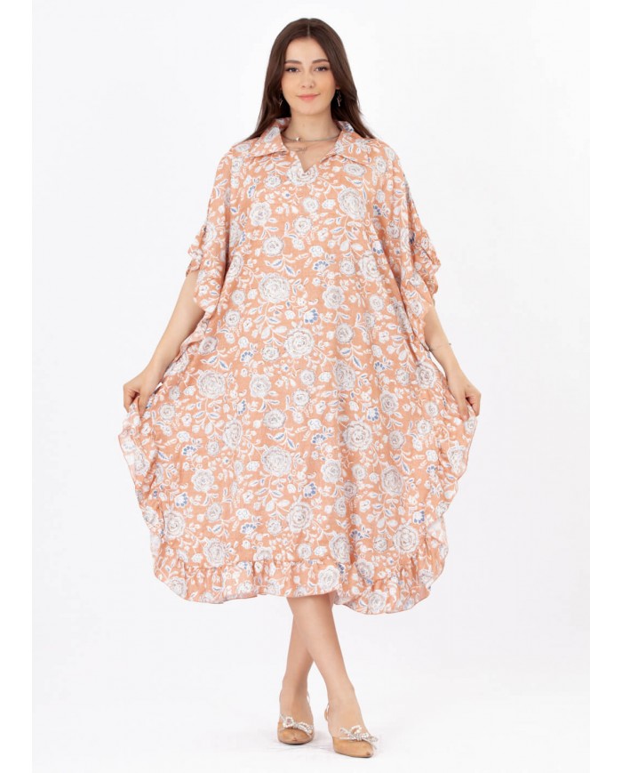 short floral homewear jalabiya