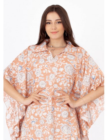 short floral homewear jalabiya