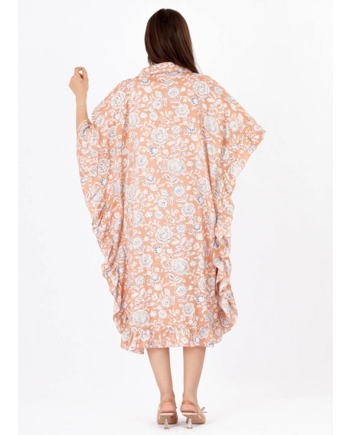 short floral homewear jalabiya