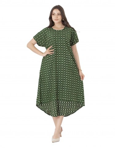short jalabiya half sleeve floral