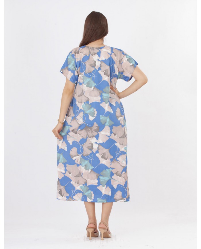 short floral homewear jalabiya