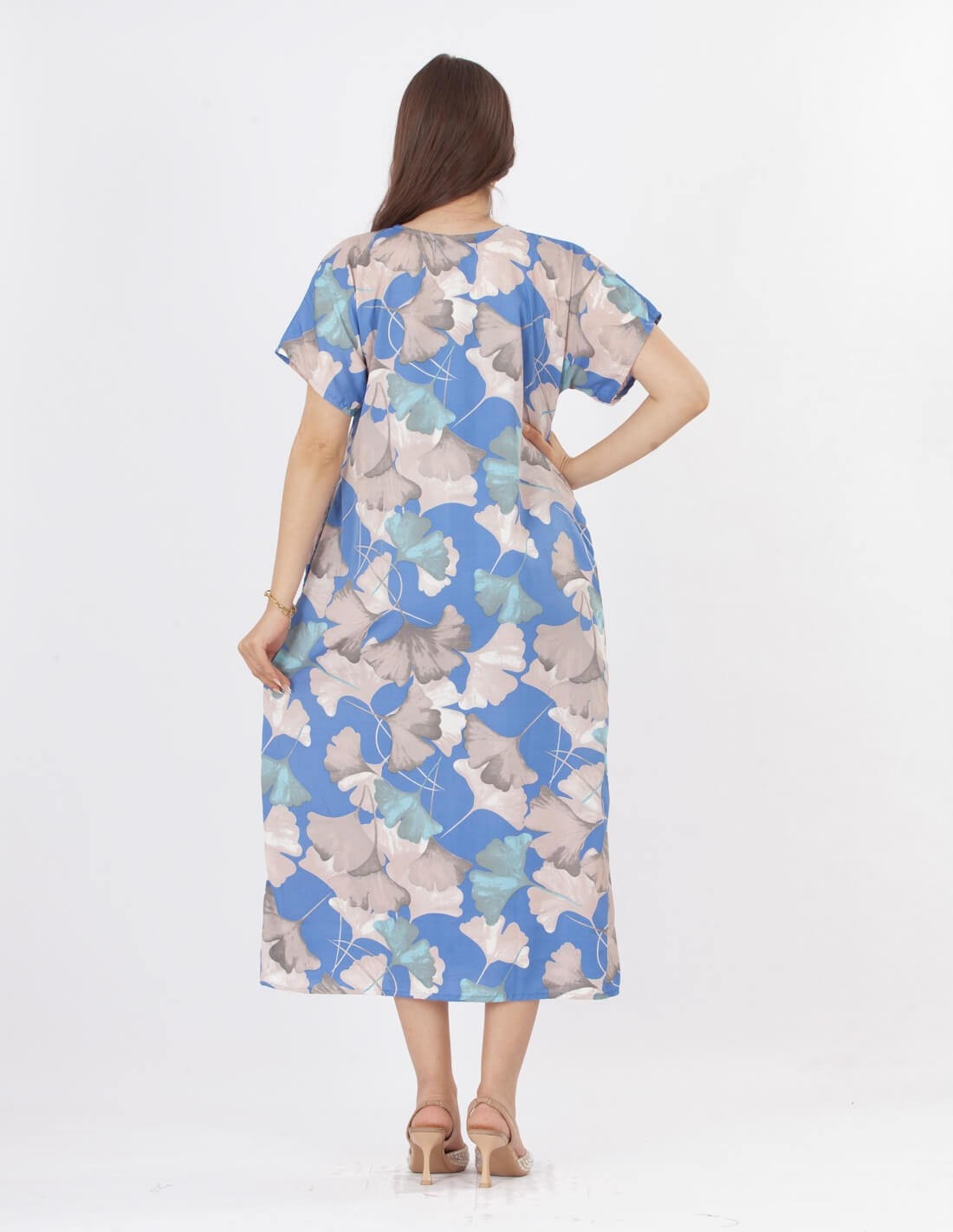 short floral homewear jalabiya