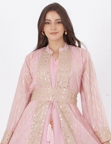 luxury 2 piece jalabiya long sleeve