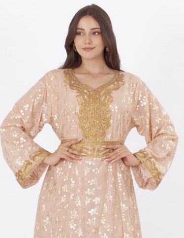 metalic embroidered luxury jalabiya