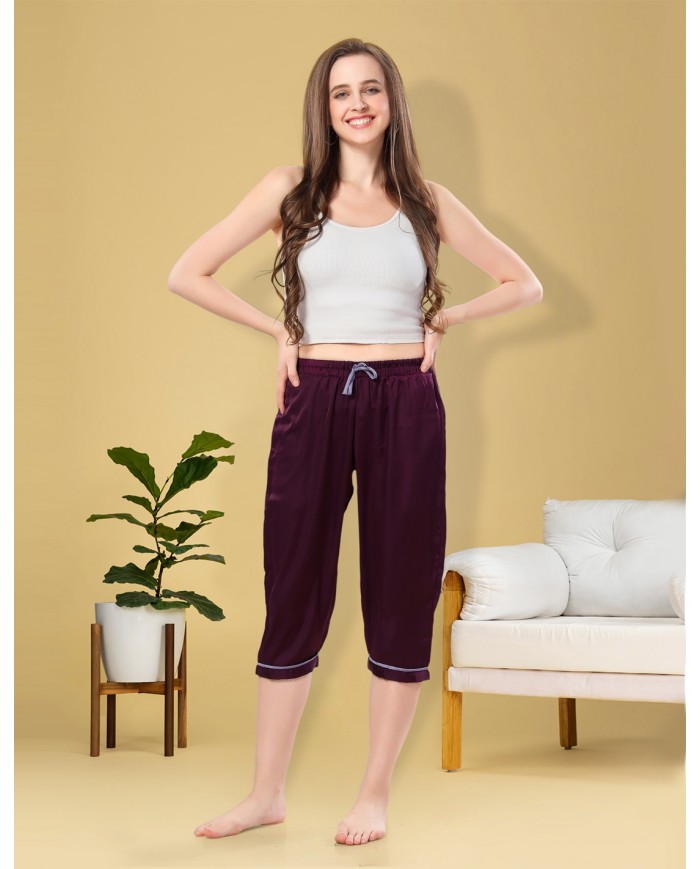 plain sattan short pants