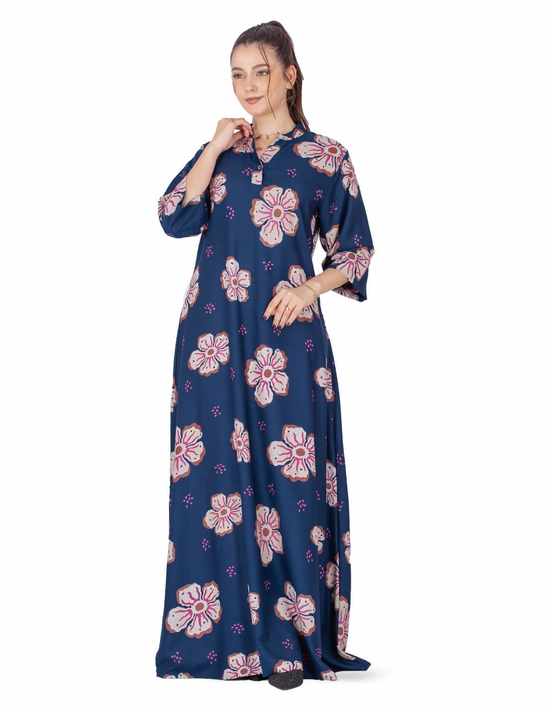 sleeve cut floral hosting jlabiya