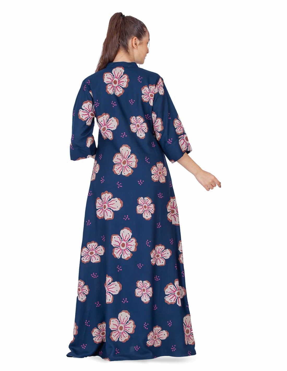 sleeve cut floral hosting jlabiya