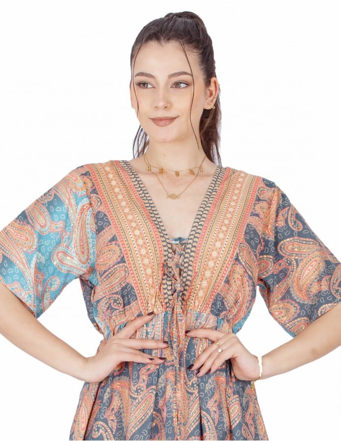 floral half sleeve homewear jalabiya
