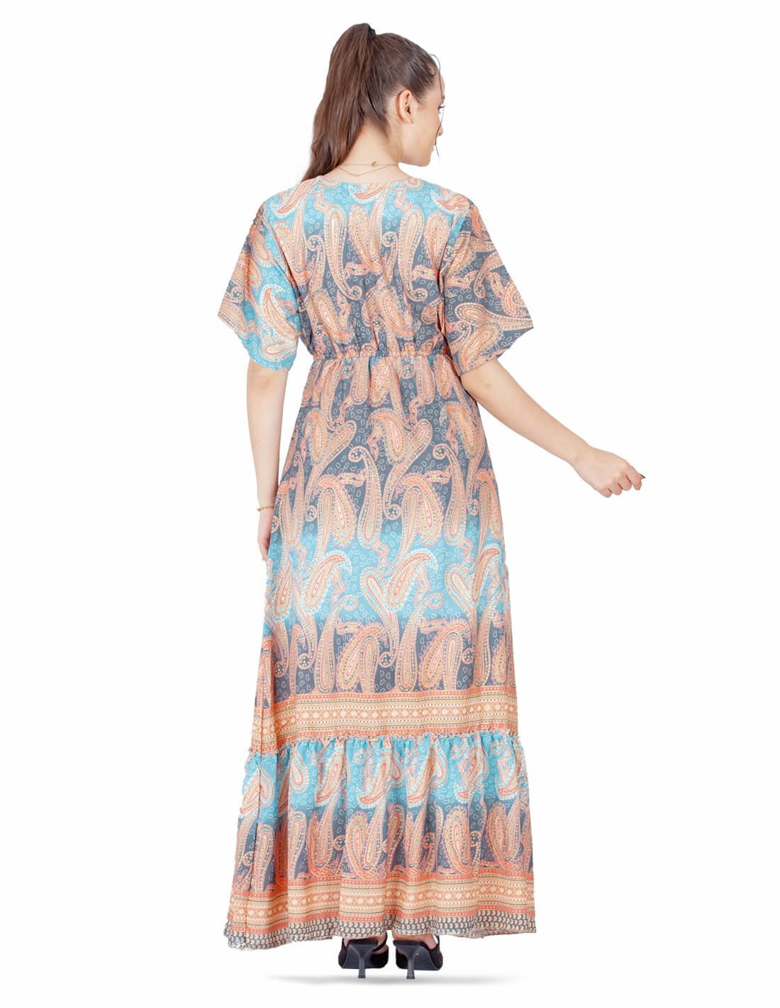 floral half sleeve homewear jalabiya