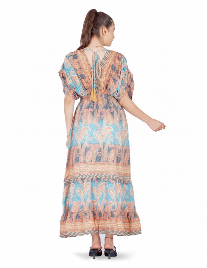 floral half sleeve homewear jalabiya