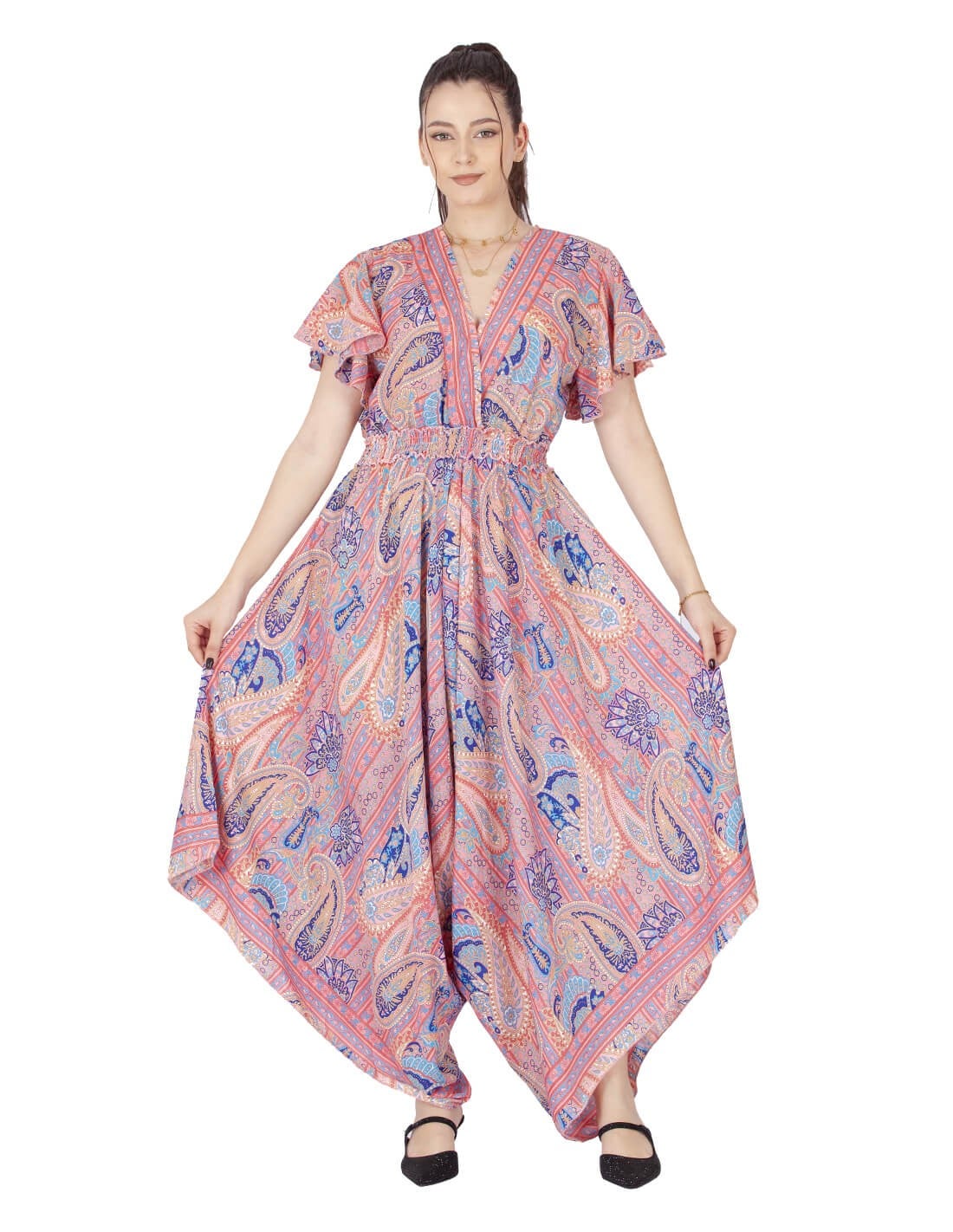 sleeve cut floral homewear jlabiya