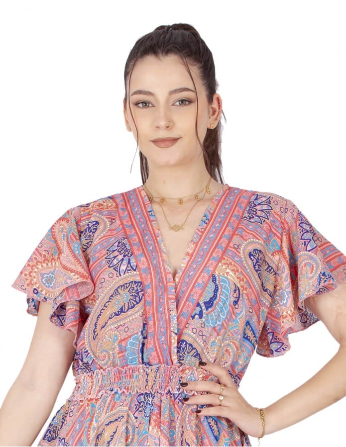 sleeve cut floral homewear jlabiya