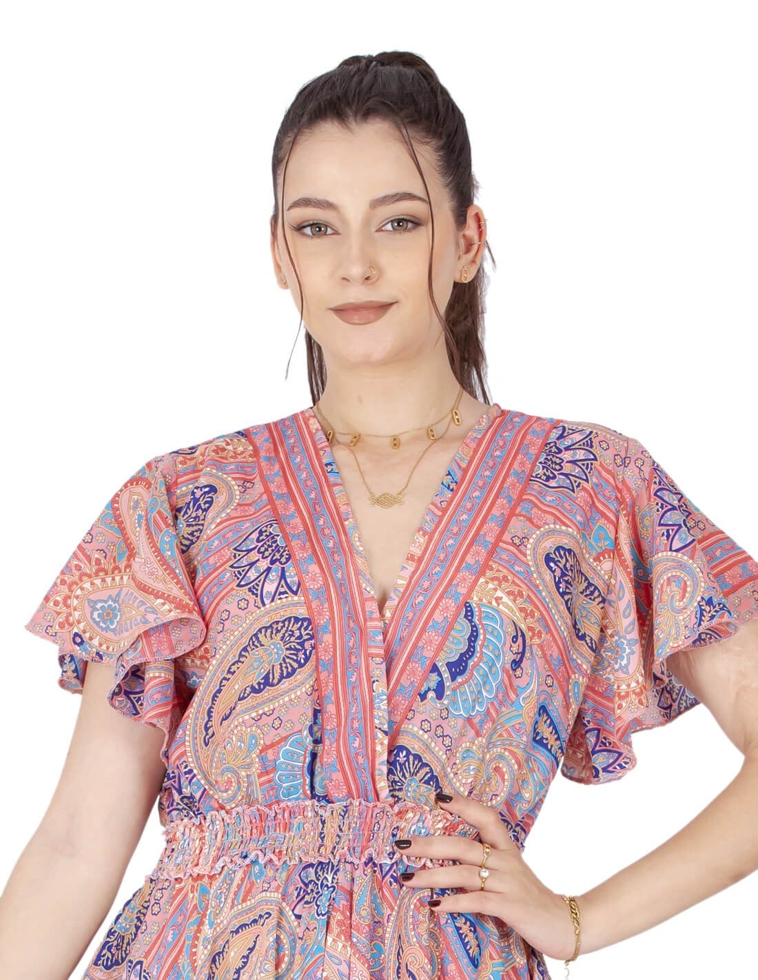 sleeve cut floral homewear jlabiya