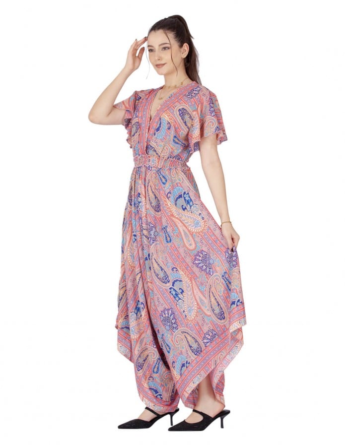 sleeve cut floral homewear jlabiya