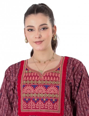 striped long sleeve homewear jalabiya