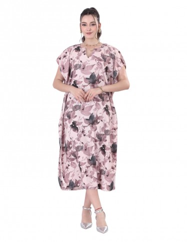 short floral homewear jalabiya