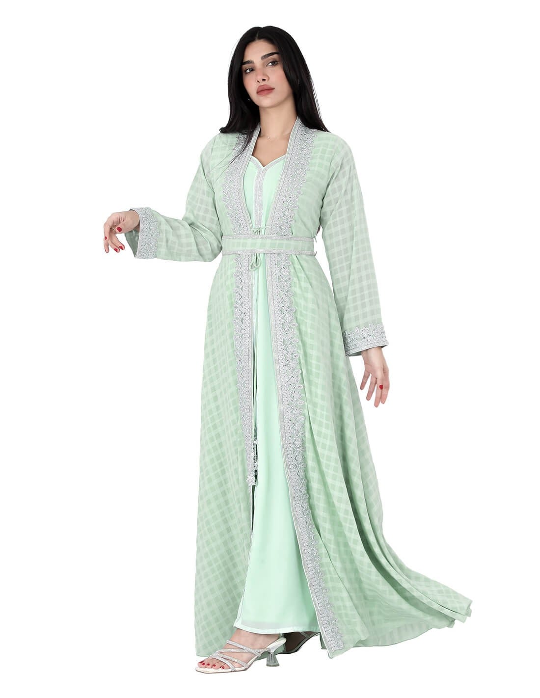 2 piece luxury checkers jalabiya