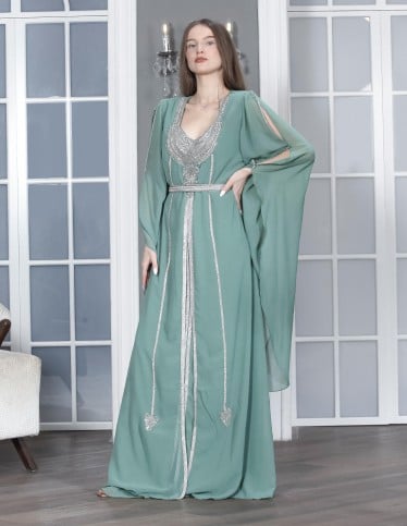 luxury jalabiya with open long sleeve