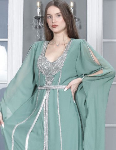 luxury jalabiya with open long sleeve