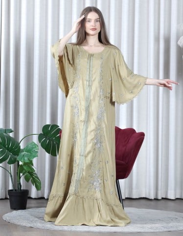elegant jalabiya with cold fabric butterfly cut