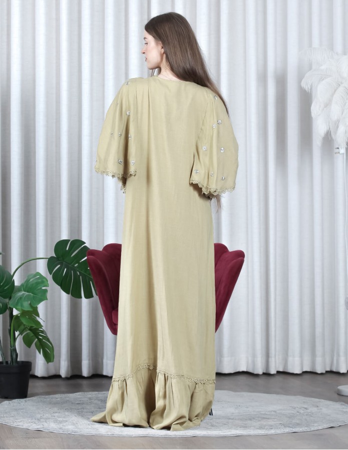 elegant jalabiya with cold fabric butterfly cut