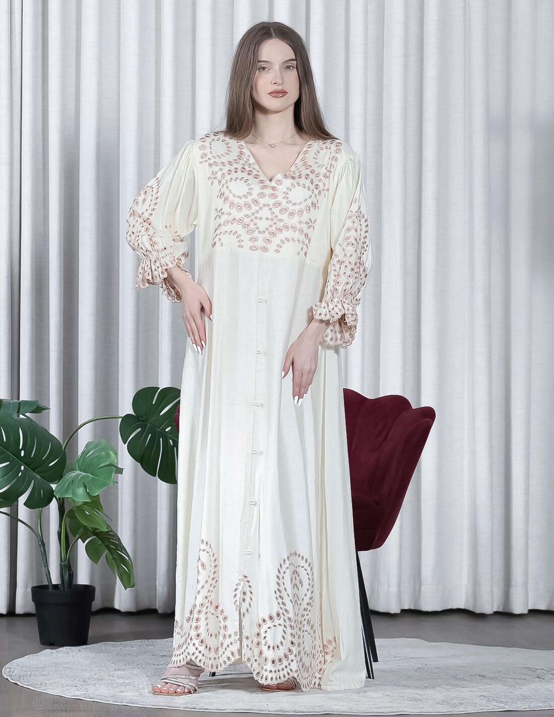 classic jalabiya lite design sleeve cut