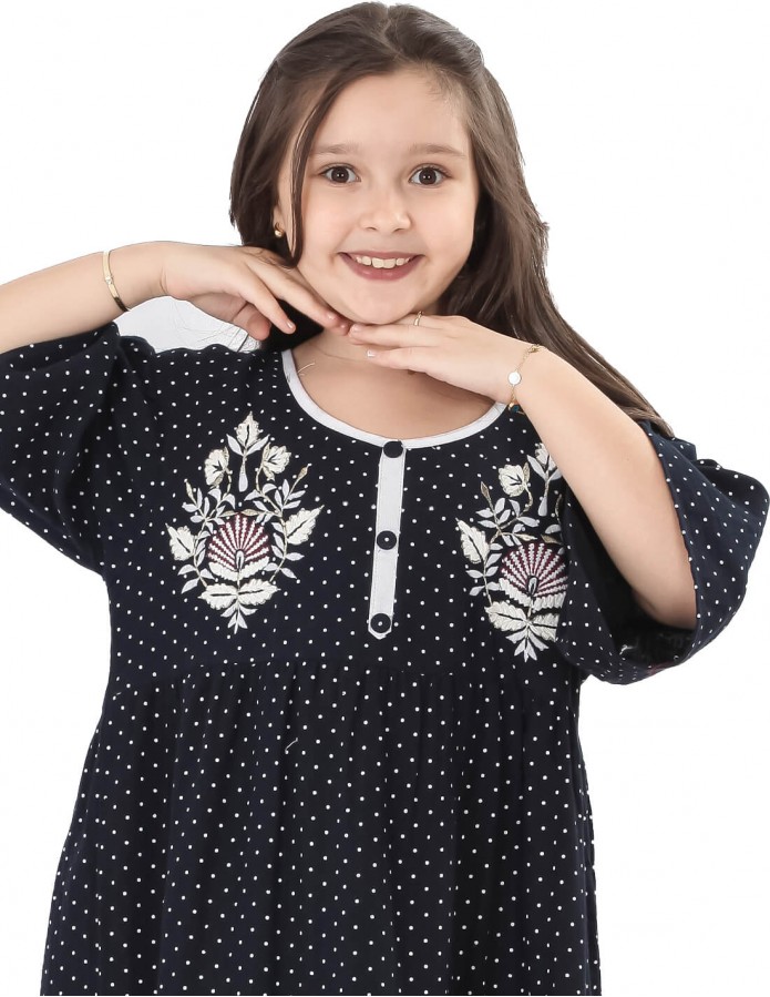 Polka Dotted Girls' Jilbab