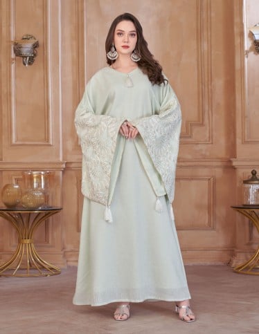 "Apple Queen" Jilbab with Sleeves and Belt with a Unique Design