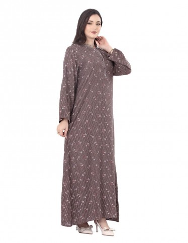جلابية يومية مشجرة بياقة صينية