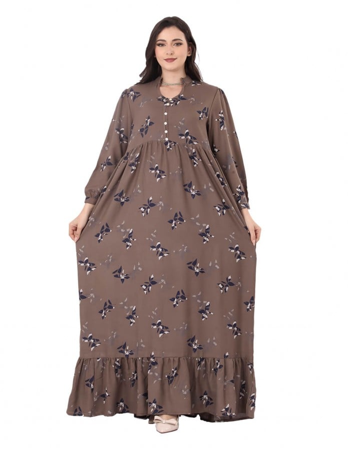 hosting Floral Jalabiya with a Loose Fit