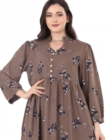 hosting Floral Jalabiya with a Loose Fit